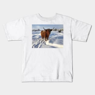 Scottish Highland Cattle Cow 1899 Kids T-Shirt